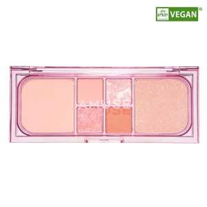 Amuse - Vegan face multi-functional blush eyeshadow palette, #02 Peach Glow