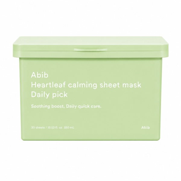 Abib - Heartleaf Calming Sheet Mask Daily Pick, 30 sheets